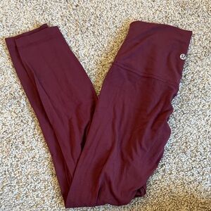 lululemon athletica Kids Maroon Leggings